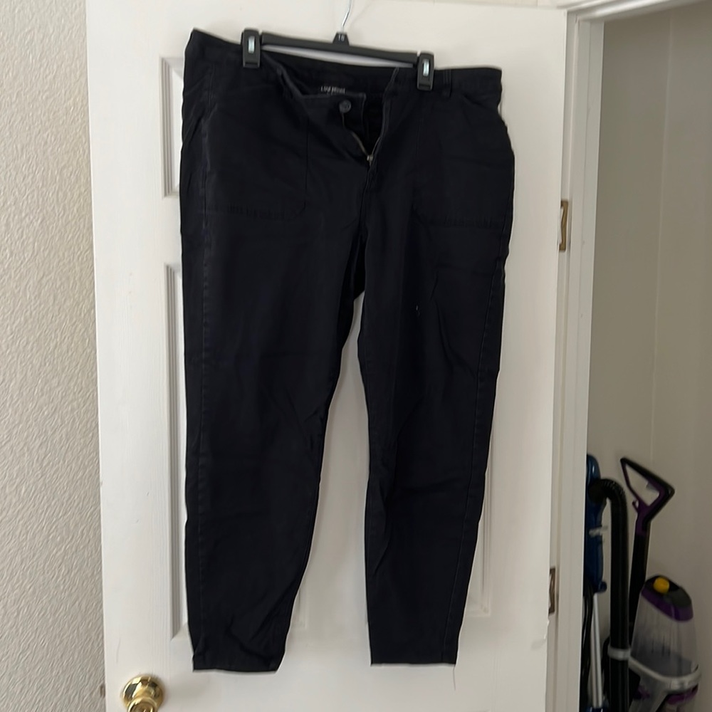 Lane bryant black casual cotton pants super soft